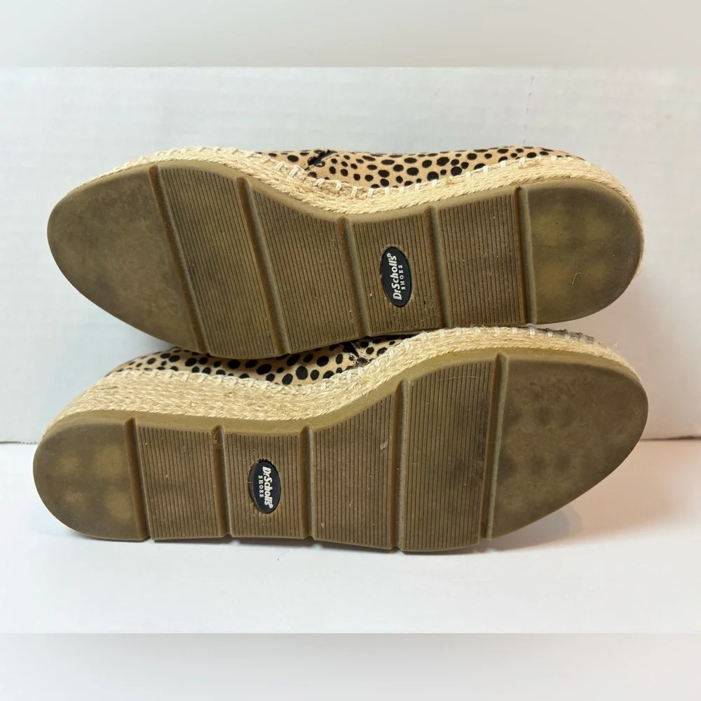 Dr. Scholl’s Be Free Frankley slip-on espadrilles wedges cheetah print size 6M